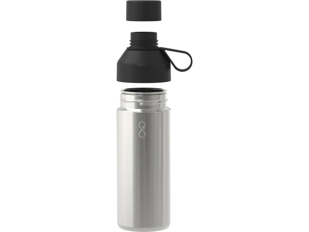 Бутылка для воды Ocean Bottle Lite объемом 620 мл, сплошной черный-1