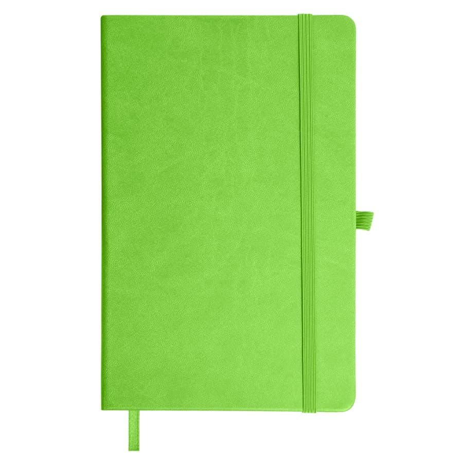 Бизнес-блокнот "Justy", 130*210 мм, светло-зеленый, твердая обложка,  резинка 7 мм, блок-линейка, лаймовый-1