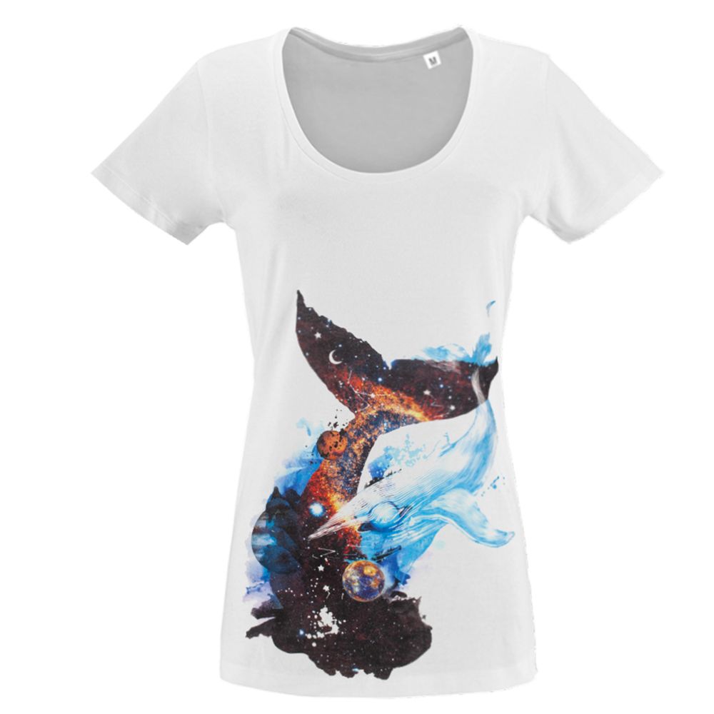 Футболка женская «Гиганты Вселенной», белая-0