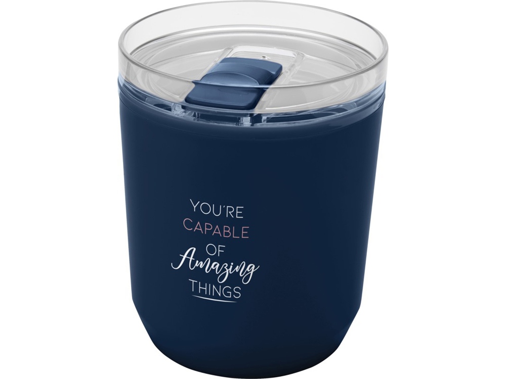 Hudson кружка из переработанного пластика с двойными стенками объемом 180 мл, темно-синий-5