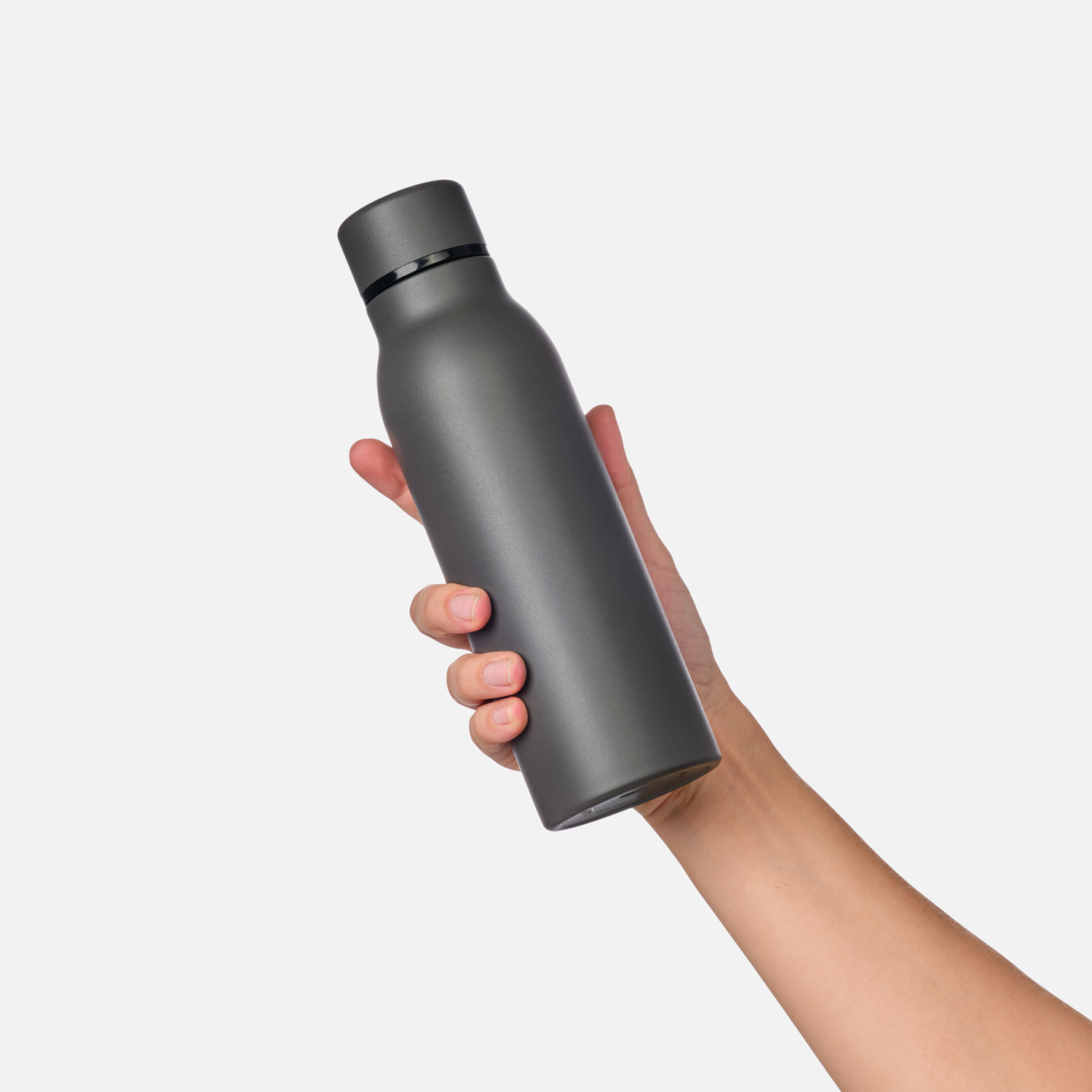 Термобутылка вакуумная герметичная Соренто, серая, гладкое покрытие-5