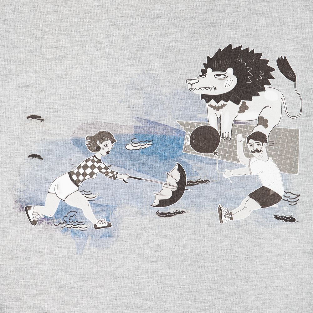 Свитшот женский «Не вы ли были у Невы», серый меланж-2