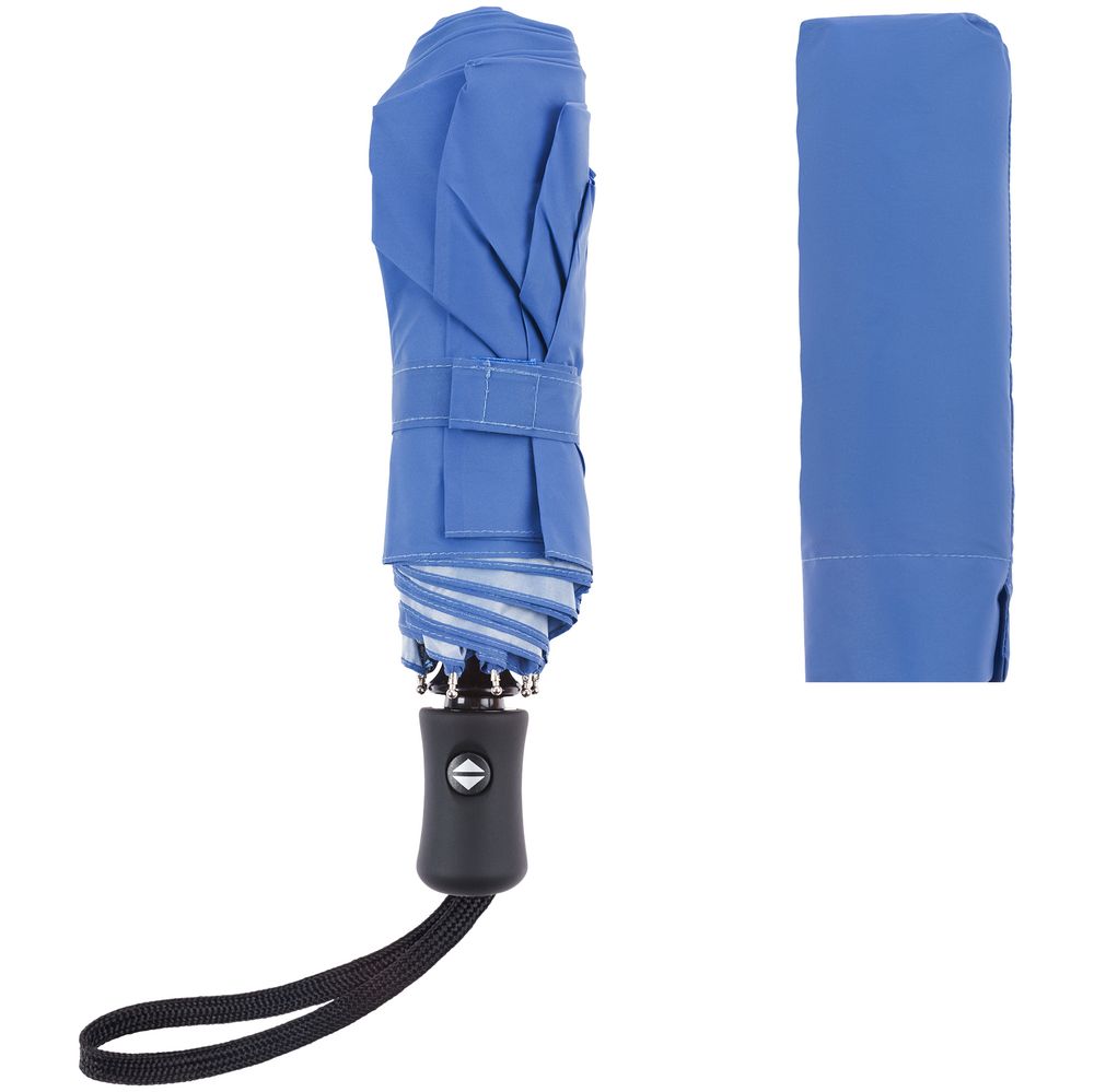 Зонт складной Manifest Color со светоотражающим куполом, синий-2