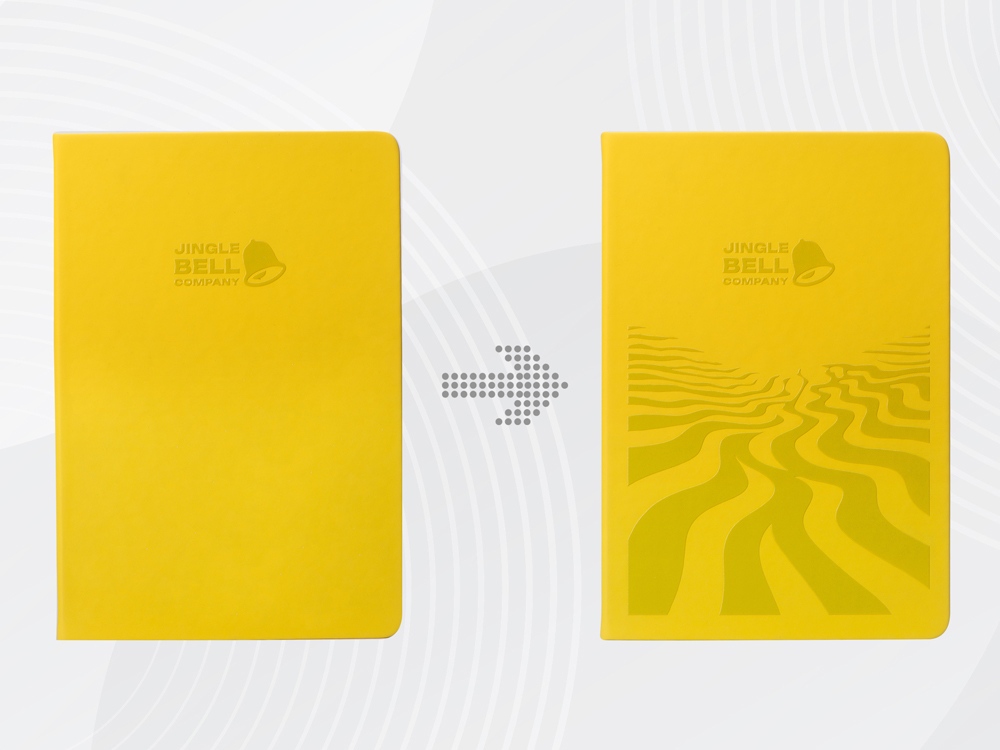 Бизнес-блокнот А5 C2 soft-touch, желтый, с УФ печатью-0