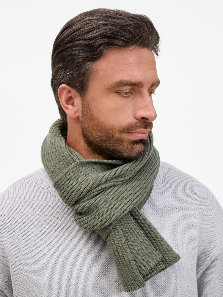 Шарф Catch Match, зеленый (полынь)-2