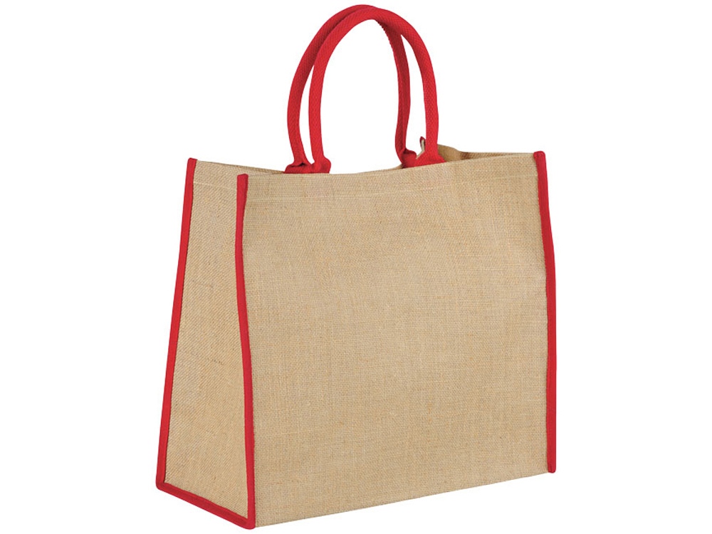 Сумка для покупок, натуральный/красный-0