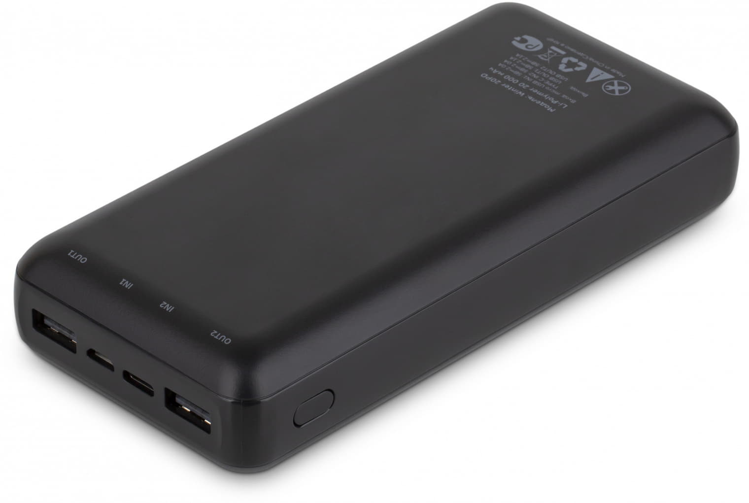 Внешний аккумулятор WINTER 20PD, 20000 мАч, черный, черный-3