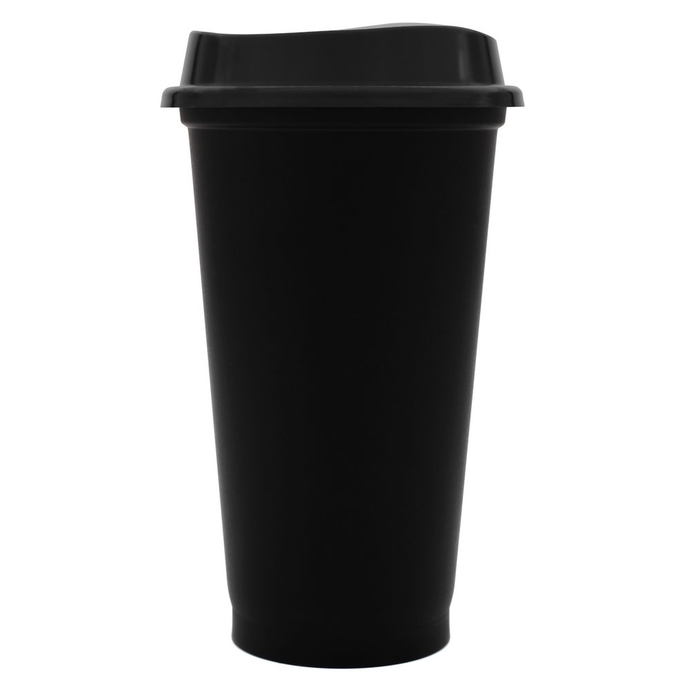 Стакан с крышкой Color Cap Black, черный-0