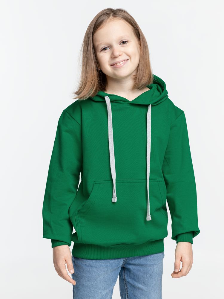 Толстовка с капюшоном детская Kirenga Kids, зеленая-6