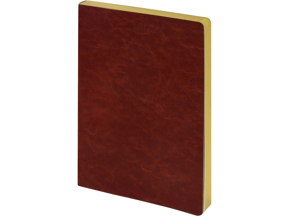 Ежедневник недатированный А5 Megapolis Nebraska Flex, коричневый с золотым обрезом-0