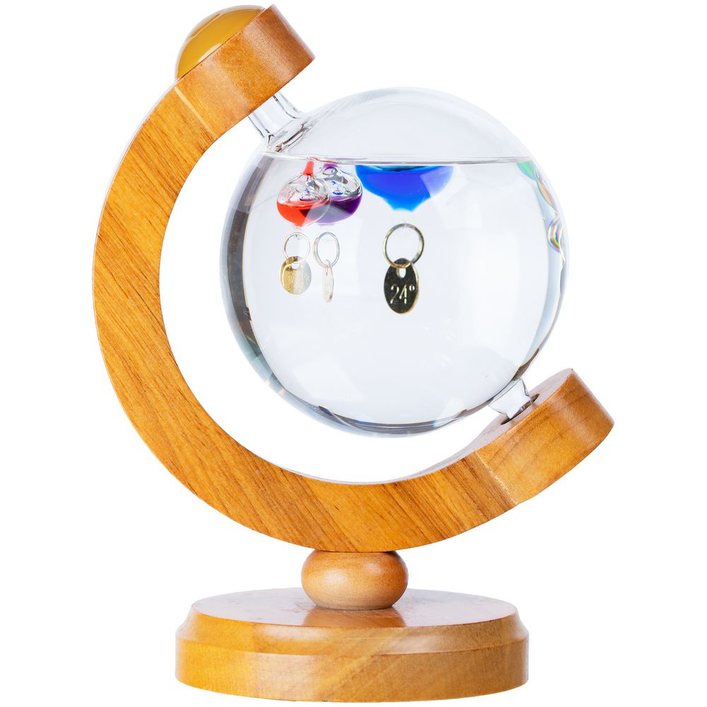 Термометр-шар «Галилео» в деревянном корпусе-1