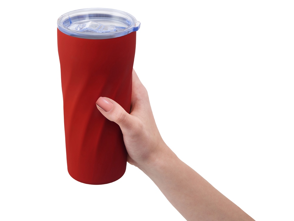 Подарочный набор FAMILY с термосом и термокружкой, красный-3