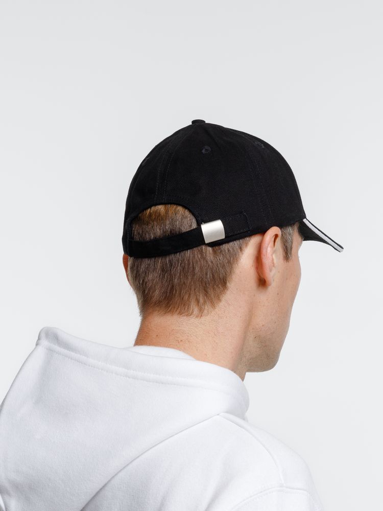 Бейсболка Spiker, черная с белым-7