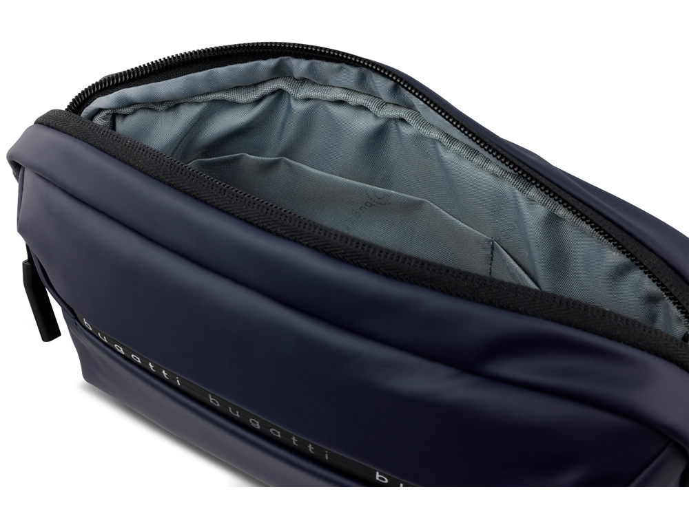 Сумка на пояс BUGATTI Blanc, синяя, тарпаулин/полиэстер, 26х5,5х13,5 см-3