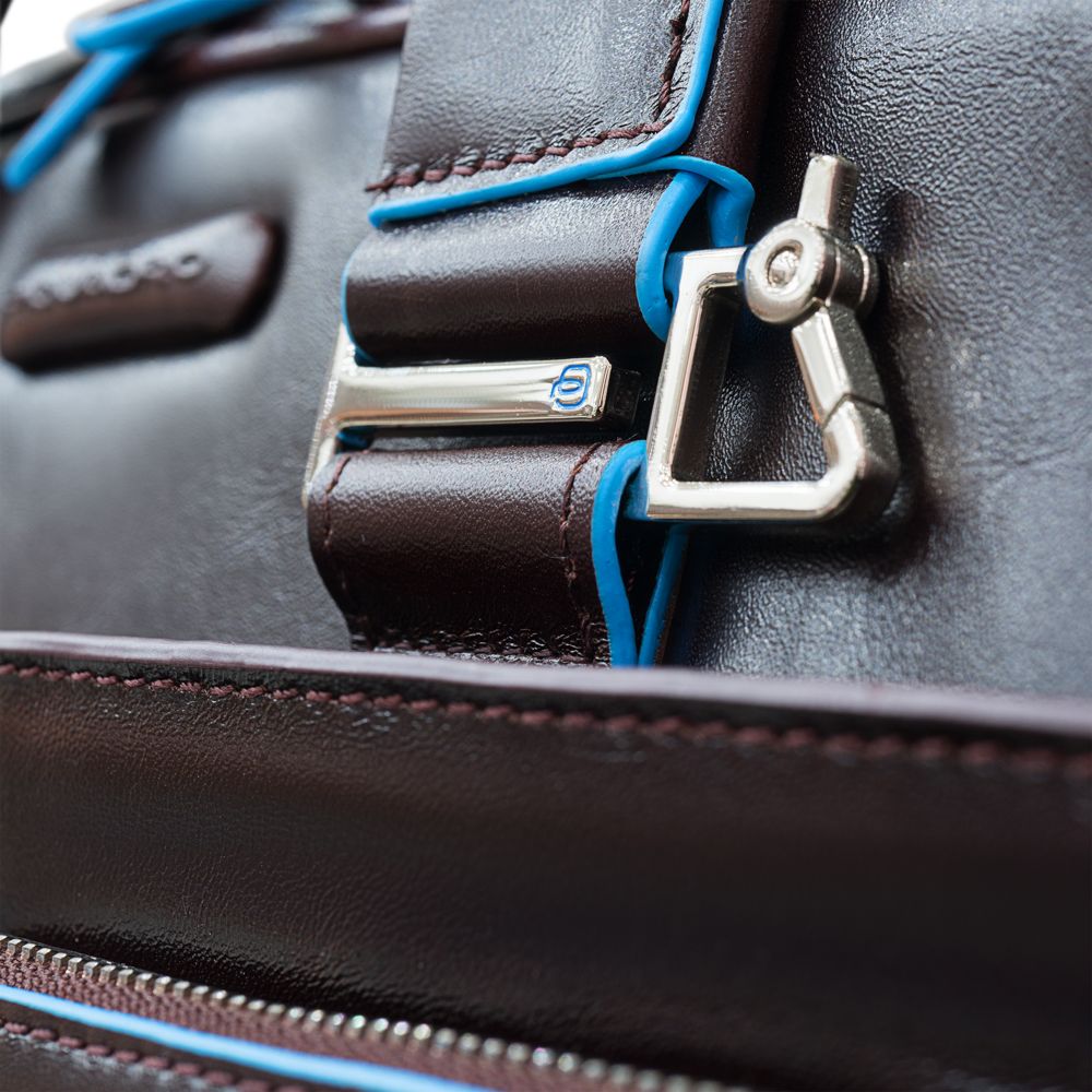 Сумка мужская для ноутбука Piquadro Blue Square, коричневая-4
