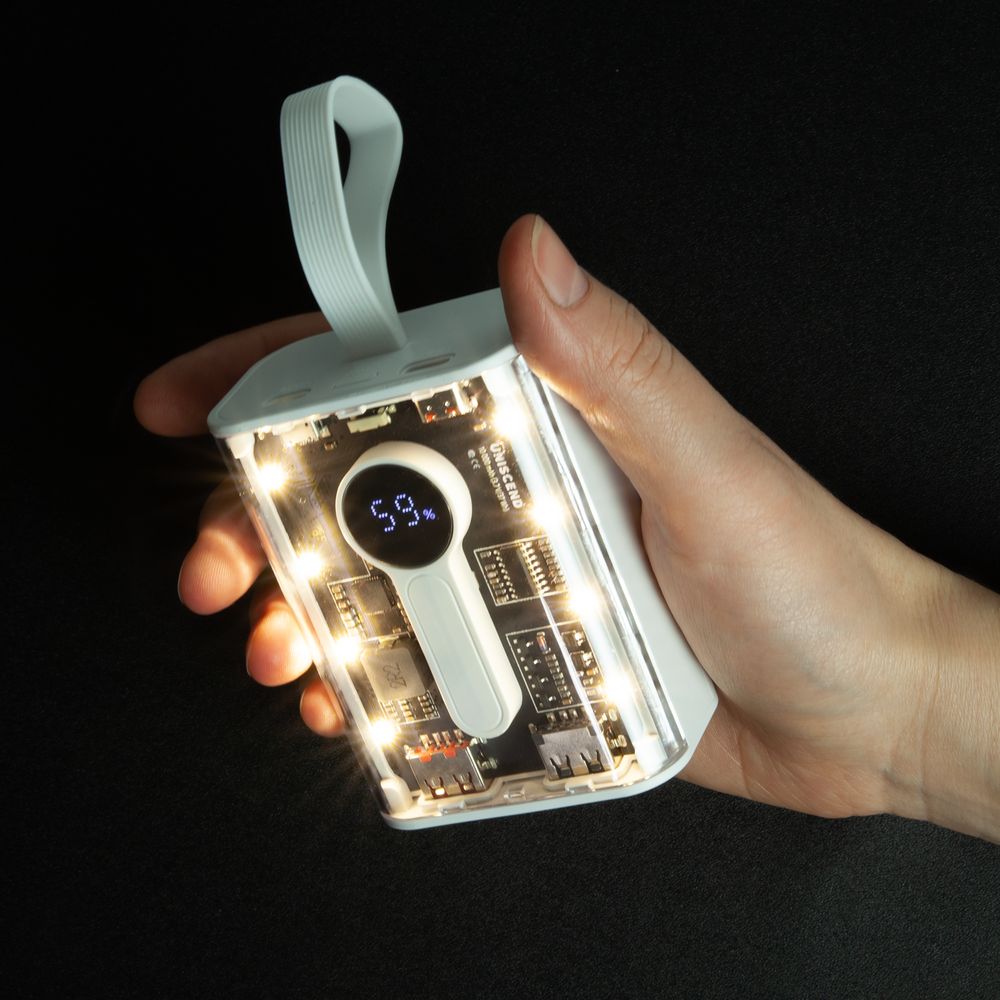 Аккумулятор с быстрой зарядкой Trellis Quick 10000 мАч, белый-4