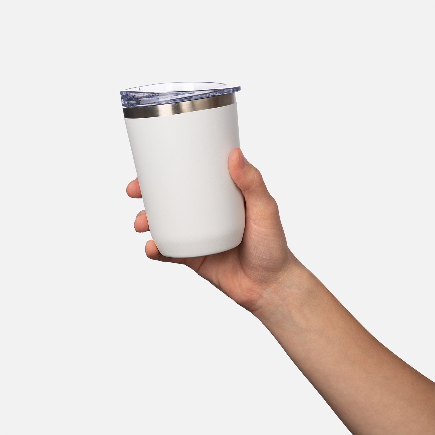 Термокружка вакуумная с керамическим покрытием Арктик (Arctic), белый/серый-8