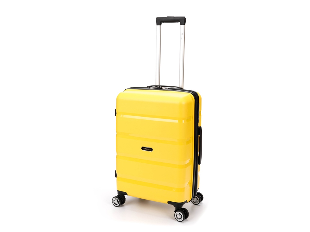 Чемодан TORBER В Отпуск, жёлтый, полипропилен, 40,5 х 25 х 62,5 см, 55 л-0