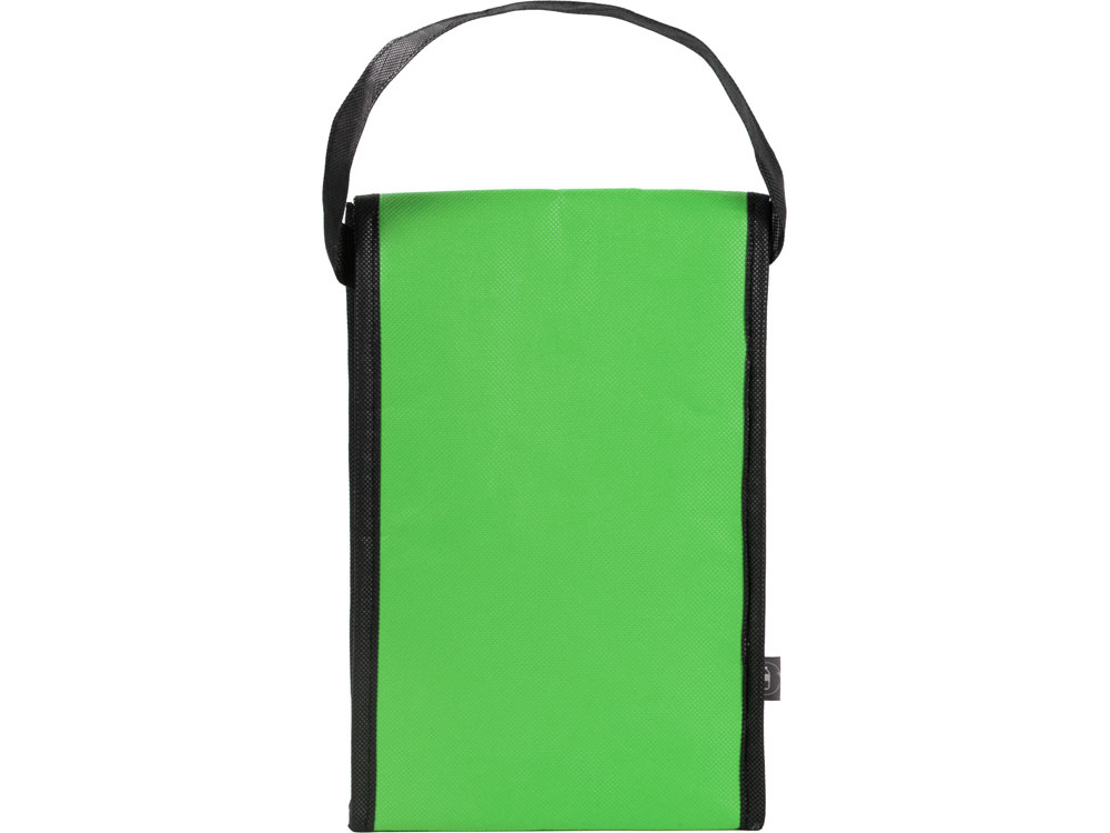 Сумка-холодильник Reviver на липучке из нетканого переработанного материала, зеленый-3