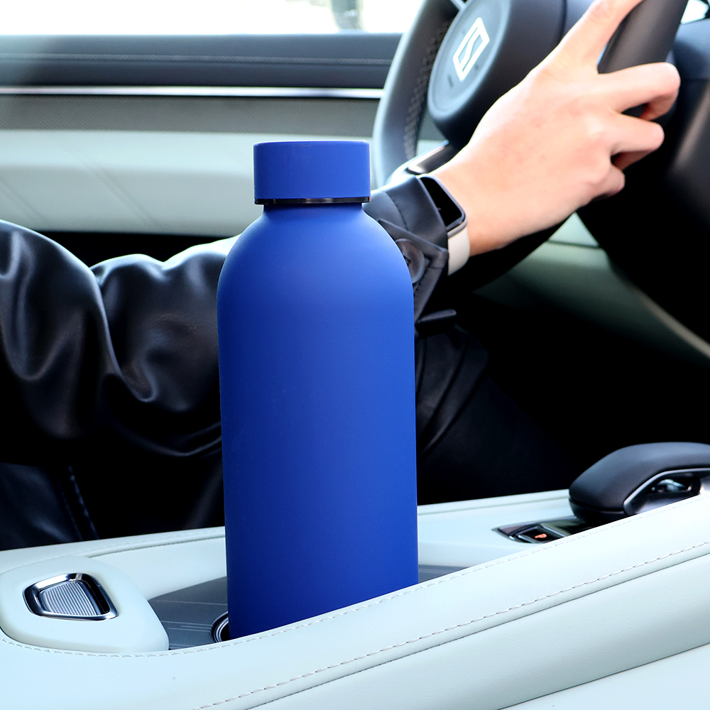 Термобутылка Perfecto софт-тач, Синий-4