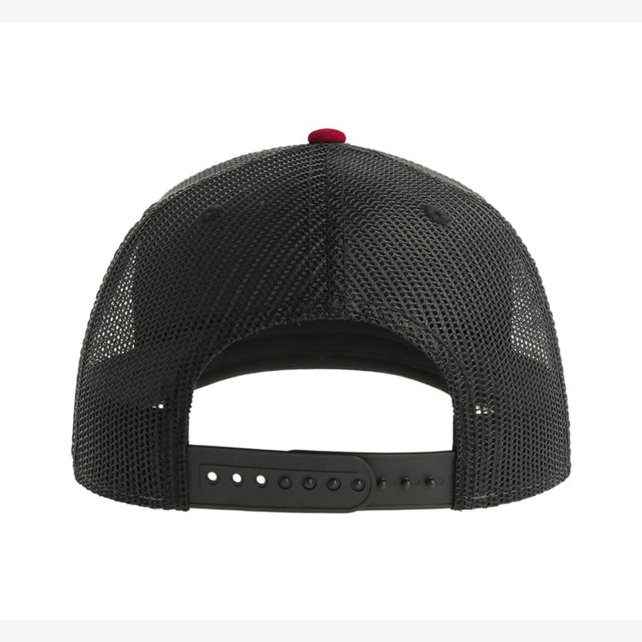 Бейсболка SONIC, 6 клиньев, пластиковая застежка, бордовый, черный-5