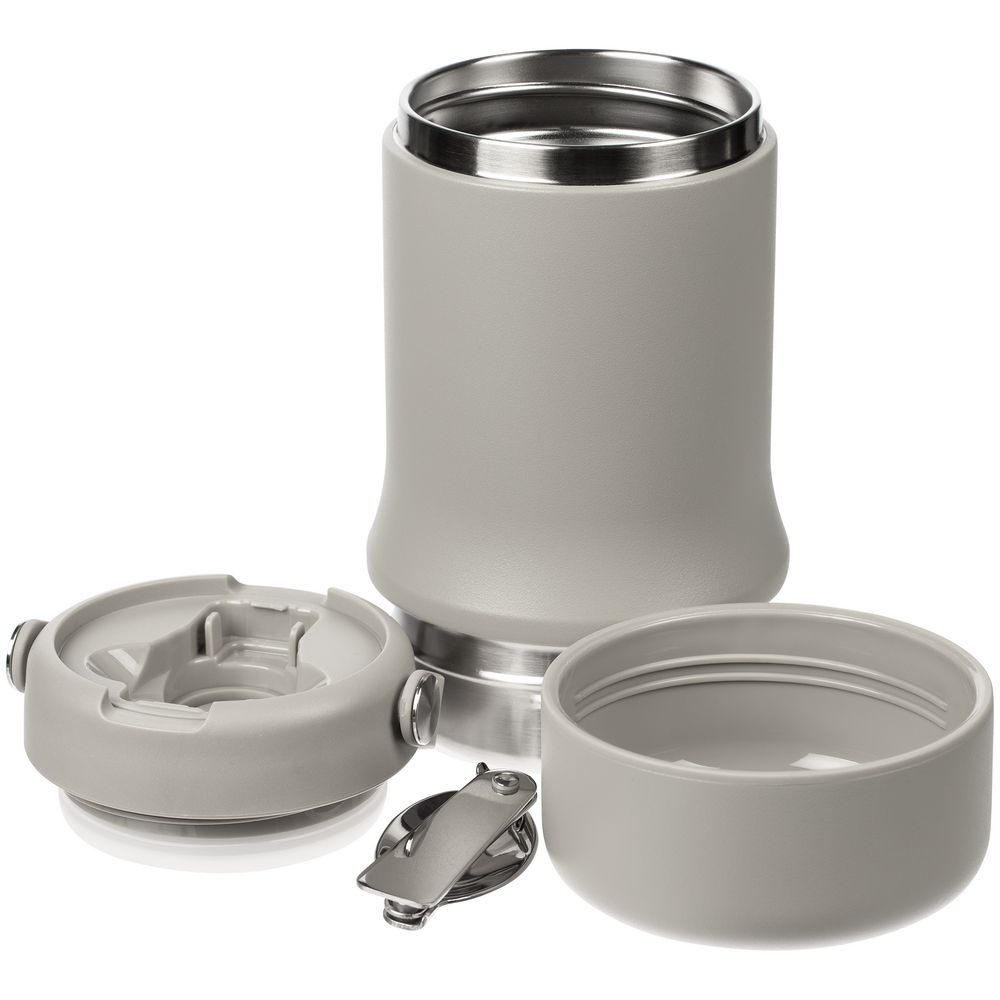 Термос для еды Tabenodo, серый-4