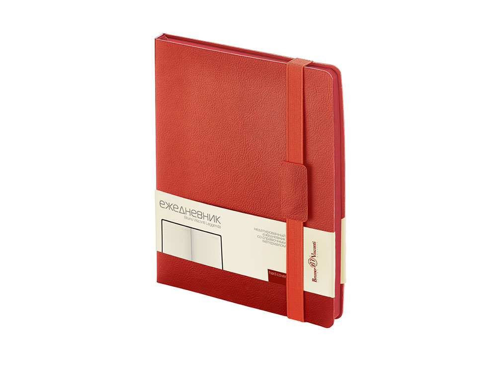 Ежедневник В5 недатированный Leggenda, красный-0