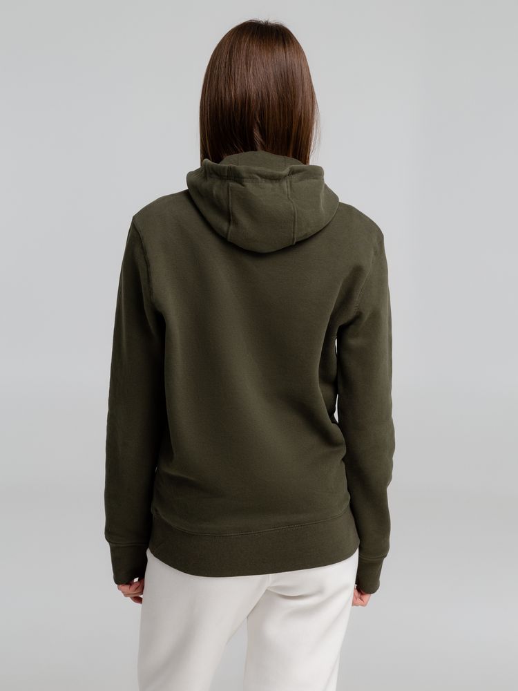 Толстовка на молнии с капюшоном унисекс King, хаки-5