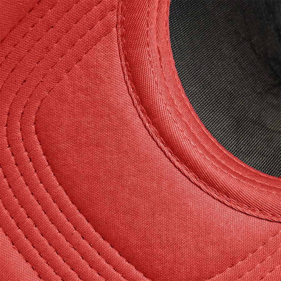 Бейсболка FLICK, 5 клиньев, пластиковая застежка, ярко-красный-3