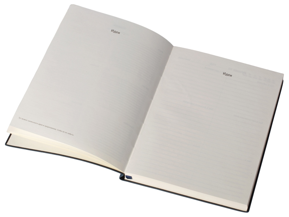 Бизнес блокнот Supreme с вставкой из софт-тача, гибкая обложка, 128 листов, синий-8