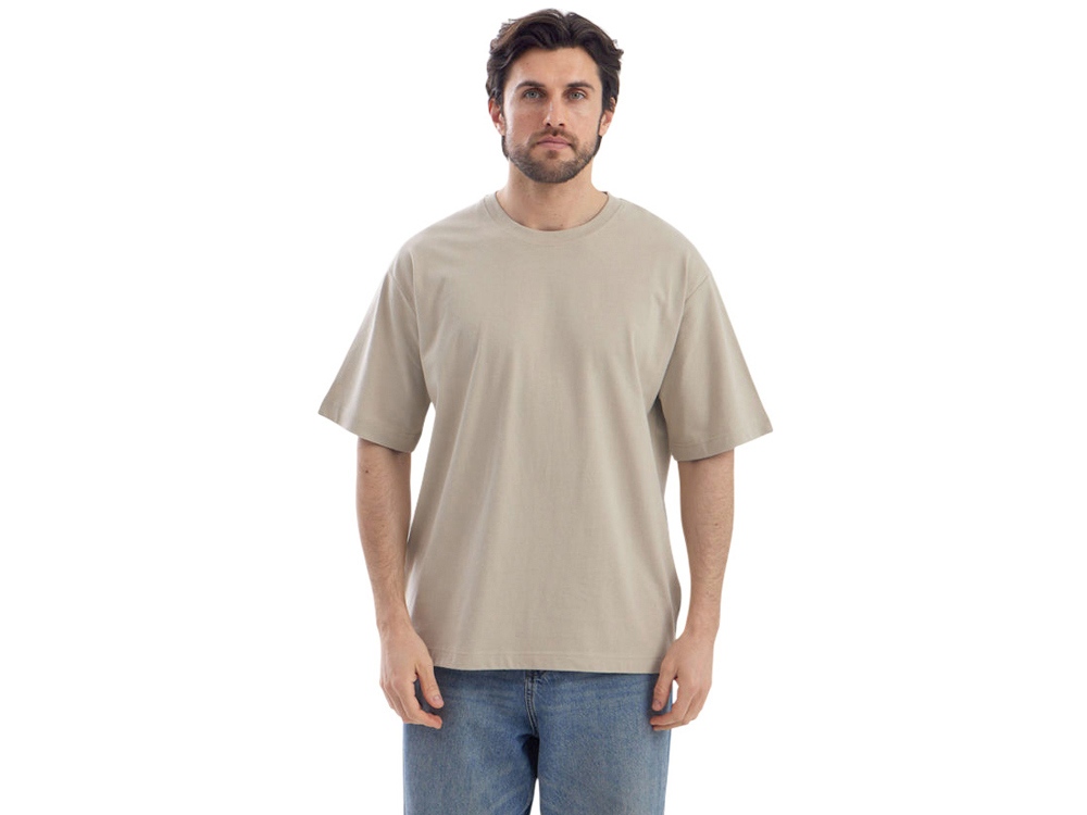 Футболка Kyoto из джерси 180 г/м2 с пич отделкой, унисекс, оливковый-1