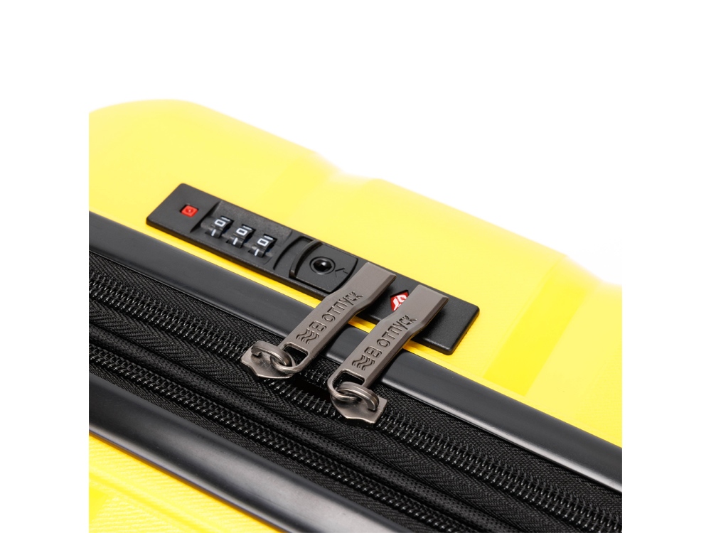 Чемодан TORBER В Отпуск, жёлтый, полипропилен, 33 х 22 х 53 см, 35 л-5