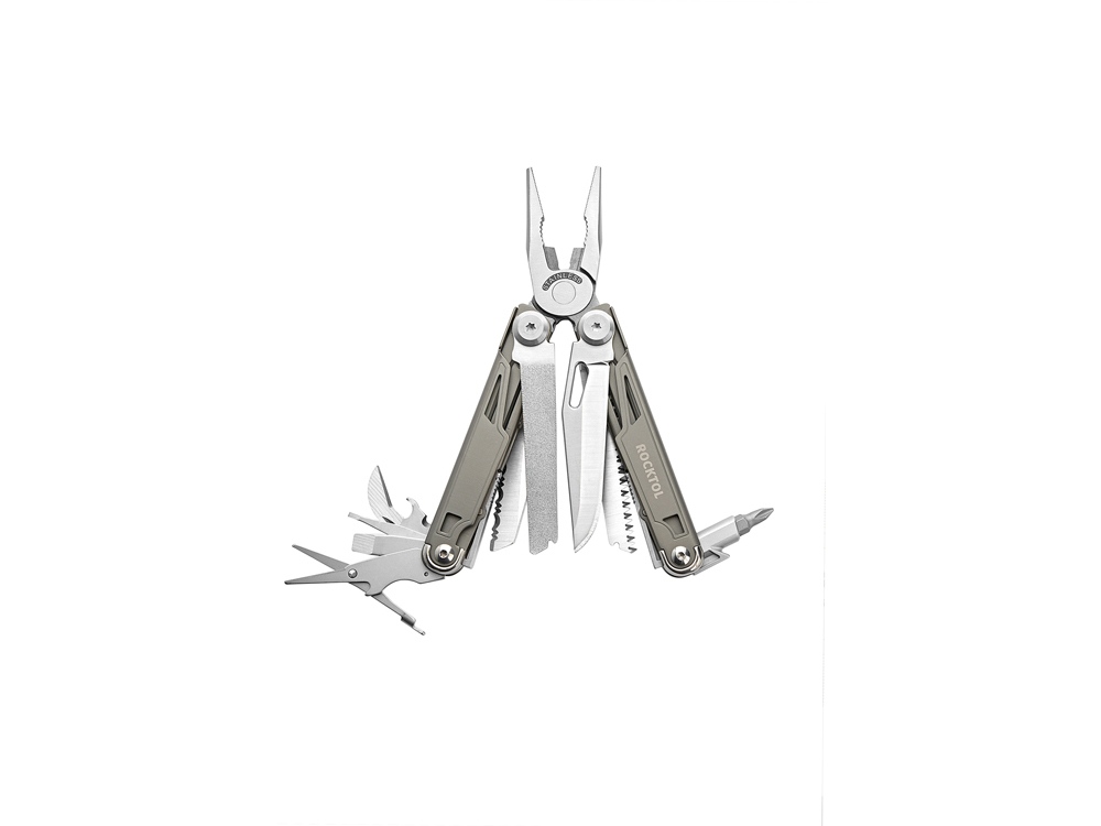 Мультитул Rocktol 19 в 1 с титановыми ручками, нейлоновый чехол, подарочная коробка-12