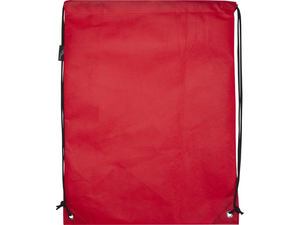 Рюкзак-мешок  на шнурке Evergreen из переработанного нетканого материала, красный-2