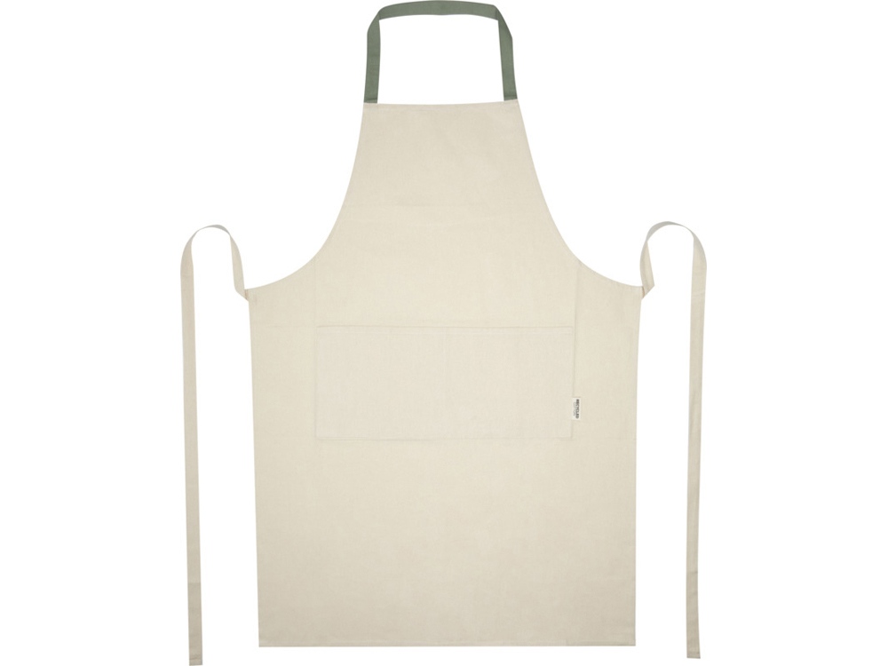 Nia фартук из переработанного хлопка плотностью 200 г/м² - Зеленый яркий-1