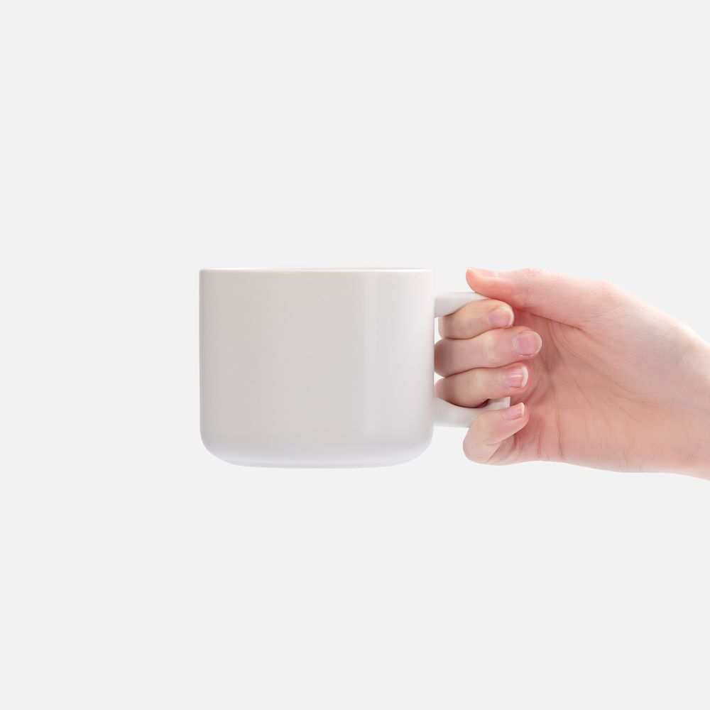 Чашка Jumbo в коробке матовая, белая-1