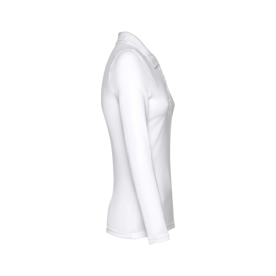 Рубашка-поло женская BERN WOMEN 210 с длинным рукавом, белый-2