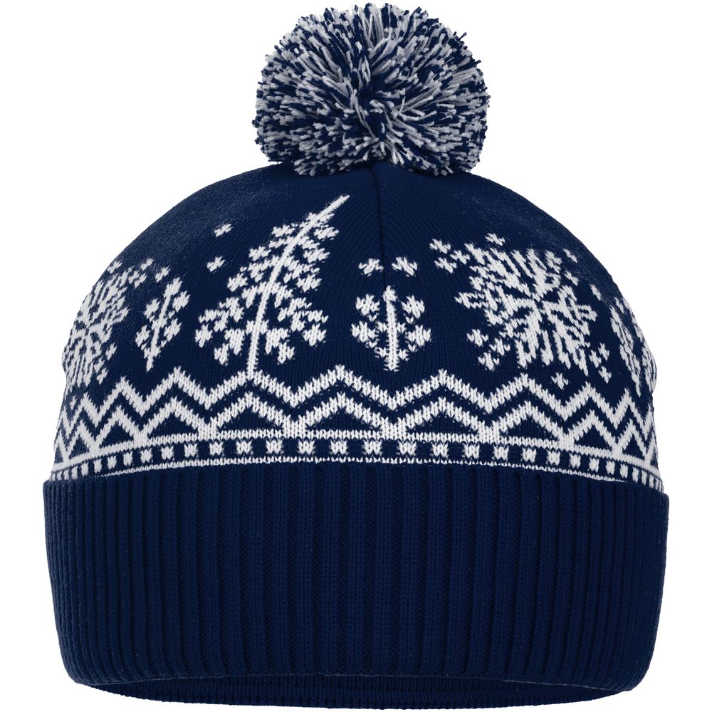 Шапка Elnik, синяя с молочно-белым-1