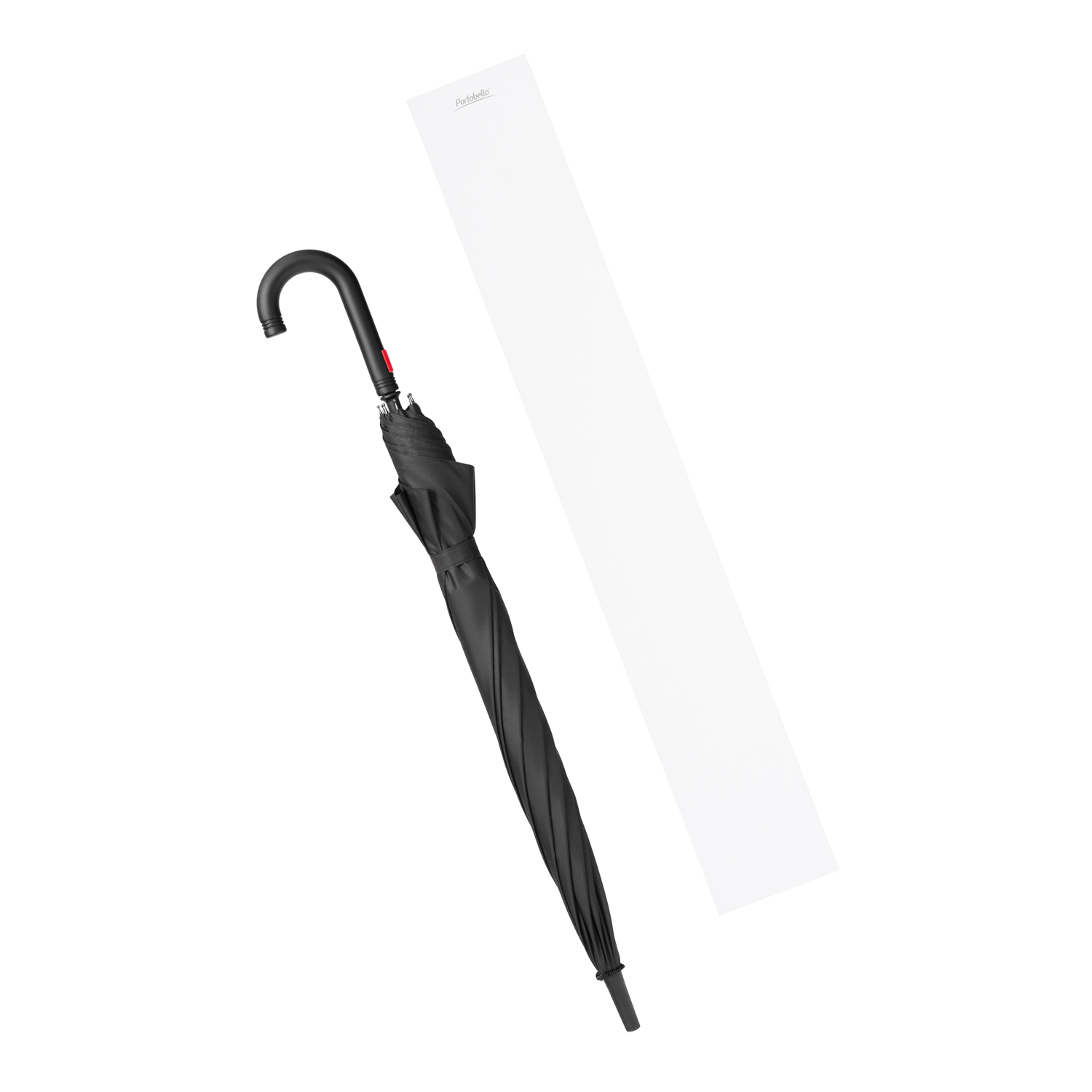 Зонт-трость Квантум (Quantum), черный/красный-14