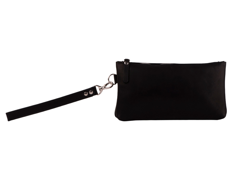 Барсетка кожаная, черный-2