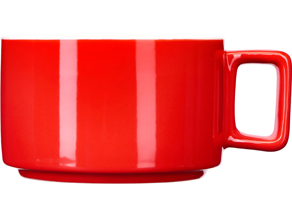 Набор чашка с бамбуковым блюдцем Sheffield, красный-1