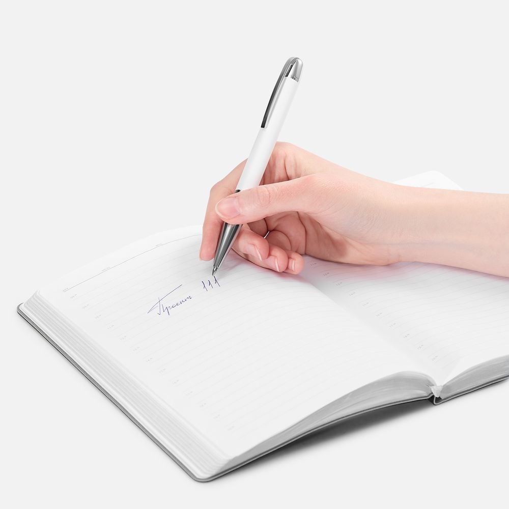 Ручка шариковая Arc Soft Touch, белая-2