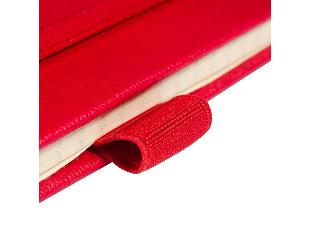 Блокнот А5  City на резинке, красный-4