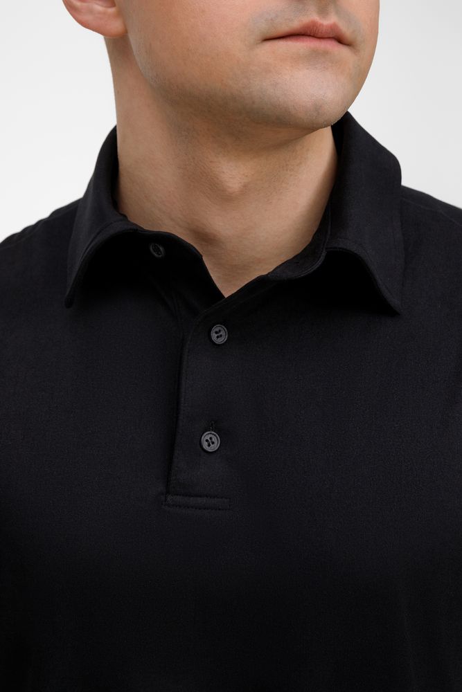 Рубашка поло унисекс Senti, черная-3