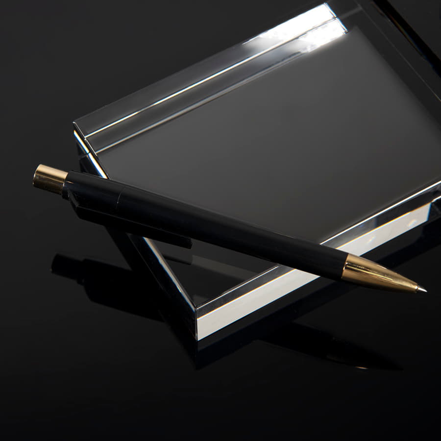 Ручка шариковая MOOD GOLD, черный, золотистый-3