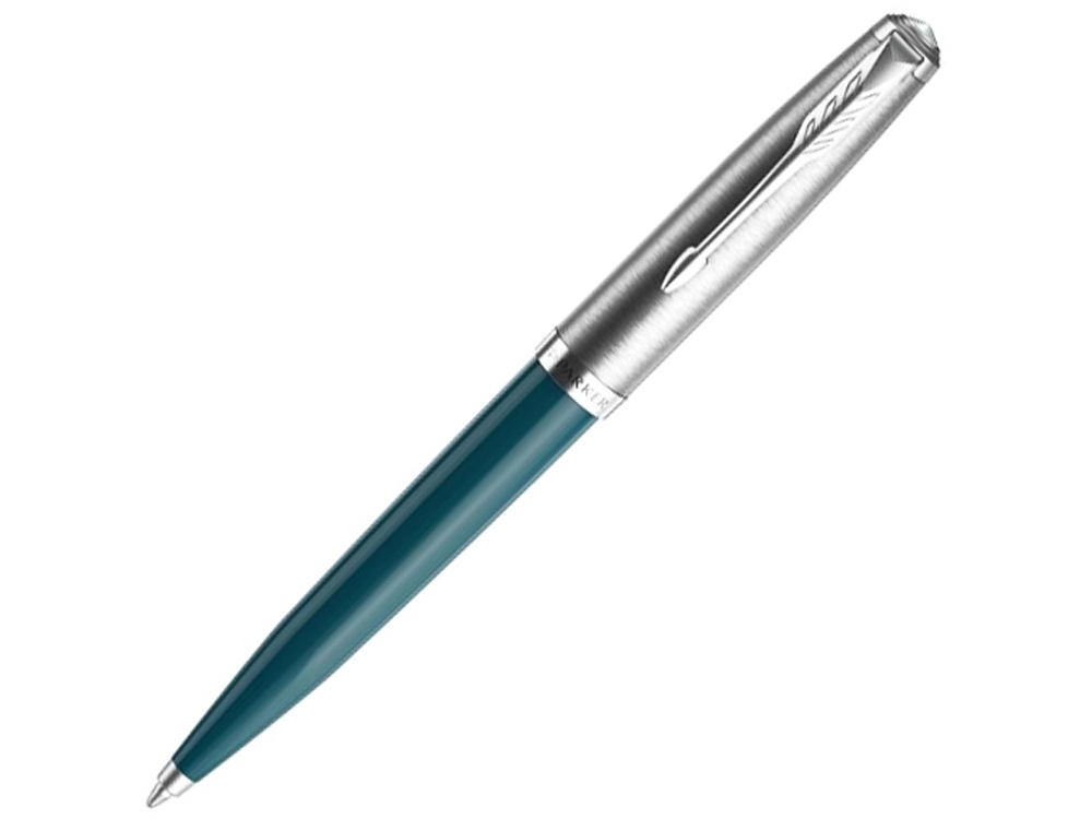 Шариковая ручка Parker 51 CORE TEAL BLUE CT, стержень: M, цвет чернил: black, в подарочной упаковке.-0