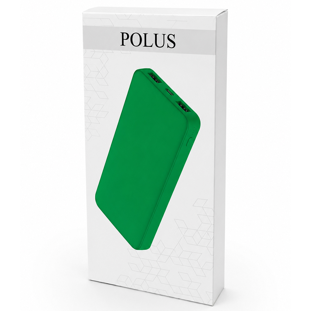 Внешний аккумулятор Polus, Зеленый.-5