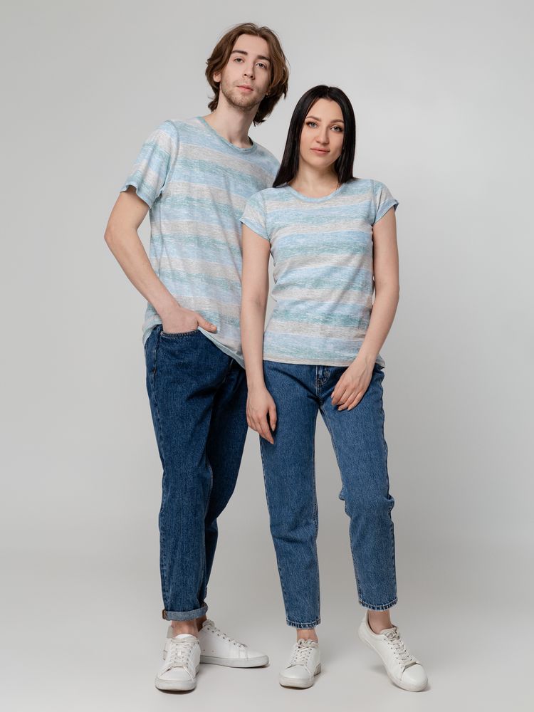 Футболка женская Rayet Lady двусторонняя, голубая с зеленым-6