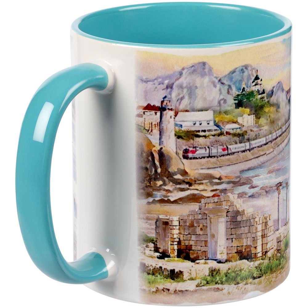 Кружка Promo Plus для сублимационной печати, бирюзовая-2