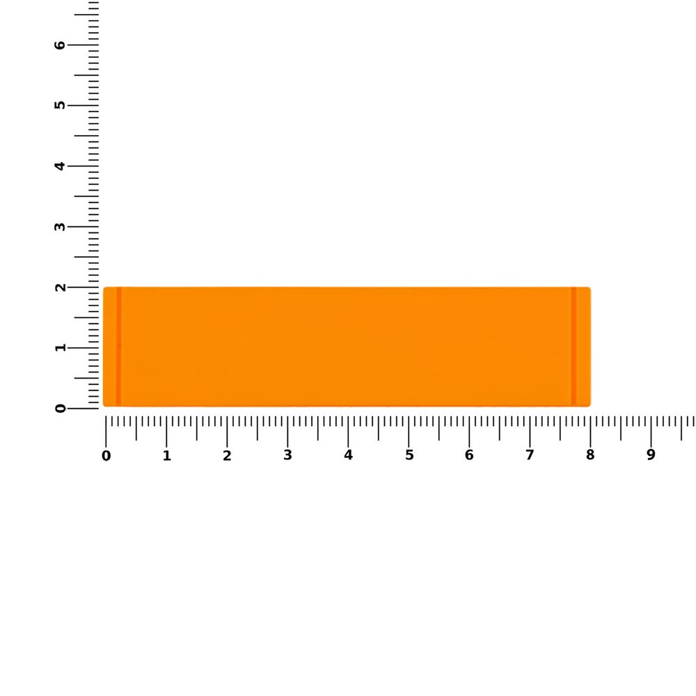 Лейбл из ПВХ Dzeta, S, оранжевый неон-2
